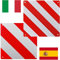 Ha ba Panneau d'avertissement pour l'Italie et l'Espagne Aluminium 50 x 50 cm avec œillets