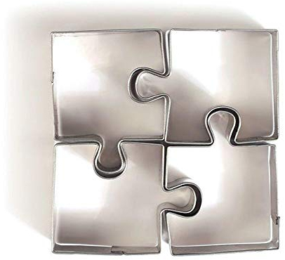 4 mini emporte-pièces inox - Puzzle