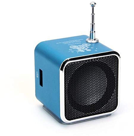 Hipipooo Bluetooth Speaker Mini Speaker Music Player Portable FM Radio Stereo Pc Mp3 Multiple To Select Support Micro SD Tf Usb DISK (blue)