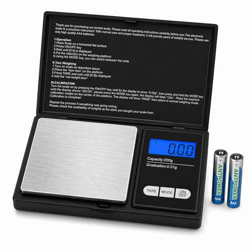 LUPO Milligram Pocket Scale 200g 0.01g – Jewellery, Gold, Gems & Herbs | True 0.01g accuracy, 200g capacity, 6 units, tare, backlit LCD, steel flip lid, 2 AAA included, for gold, coffee & herbs