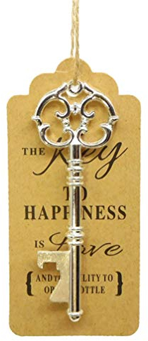 NUOLUX 30pcs Bottle Beer Openers, Vintage Bottle Opener, Wedding Favors Rustic Decoration with Tag Card