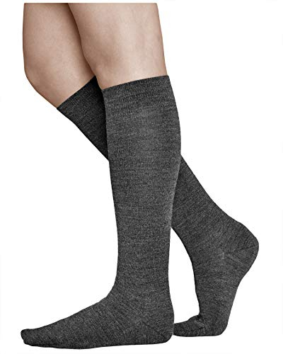vitsocks Calzini Invernali 80% LANA MERINO Lunghi al Ginocchio Donna, Caldi Morbidi, grigio, 35-38