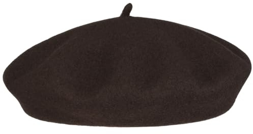 Lipodo Baskenmütze Barett Wollbaske Baske Damen/Herren - Made in Italy Winterbaske mit Futter Winter Frühling-Sommer Herbst-Winter - 58 cm braun