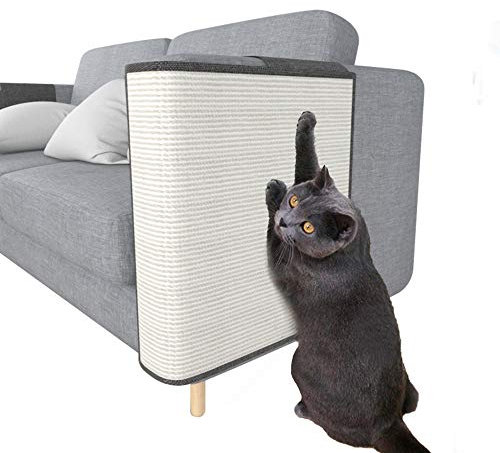 Tbrand - Protector de sofá rascador para gatos, sisal natural, protección de muebles contra gatos, sofá rascador de esquina para cama, silla, sofá, fácil instalación