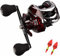 Baitcasting Angelrolle, 7,65 Unzen Compact Design Angelrolle, 8 Stufen Magnetbremssystem, 18 + 1BB, 7,2: 1 Übersetzungsverhältnis, Links- / Rechtshänder (7.2: 1 Linke Hand)