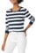 Amazon Essentials Women's Long-Sleeve Lightweight Crewneck Jumper (Available in Plus Size), Navy White Rugby Stripe, XS