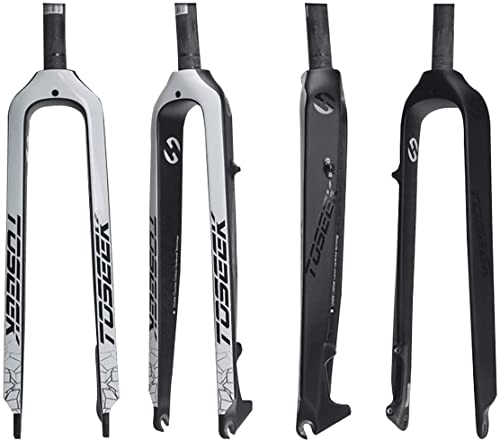 STRTG Fourche Rigide De Vélo Fourche Avant De Vélo Entièrement en Carbone 3K Frein À Disque Fourche Dure Fourche De Vélo VTT Accessoires De Vélo Droit 26/27,5/29 Pouces D,27.5inch