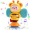 Wieat Music Baby Toys for Sensory Play, Bee Story Machine with Suction Cup, Interactive Educational Toys with Lights and Songs, Early Learning Toys Suitable for Toddlers Boys and Girls High Chair