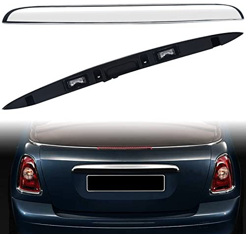 Manija cromada para escotilla trasera con lámpara, tapa de puerta trasera compatible con BMW Mini vehículo 2005-2015 Cooper R56 R57 Series, reemplaza #51132753603 - Mango de liberación de puerta