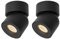 Aisilan 2er Deckenstrahler 1 Flammig LED Schwarz, Drehbar und Schwenkbar 360° Deckenspot Warmweiß Modern Deckenleuchte für Schlafzimmer, Wohnzimmer, Flur, Kunstwerk