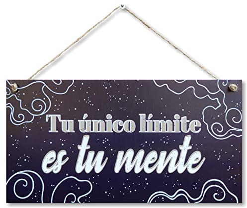 CARISPIBET A quien madruga décoracion para el hogar adorno colgante decorativo para la cocina placa decorativa 30 x 15 cm (Tu único limite)