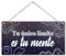 CARISPIBET A quien madruga décoracion para el hogar adorno colgante decorativo para la cocina placa decorativa 30 x 15 cm (Tu único limite)