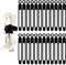 TamBee Cable Ties Reusable Silicone Cable Straps 24pcs Cable Wire Ties Cable Cord Organizers for Earphone Phone Charger Audio Cable Computer (24Pcs, Black)