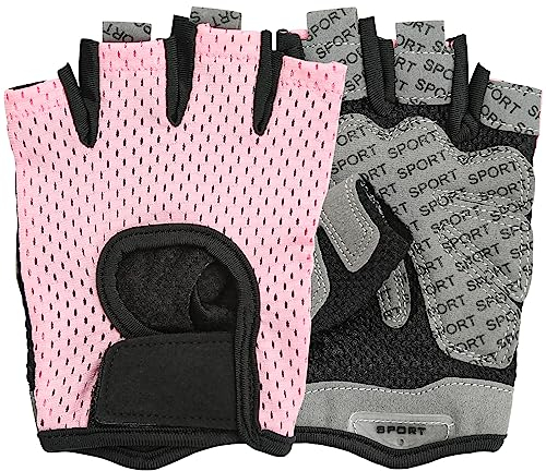LUVZOOR Fitness Handschuhe, Damen Herren Trainingshandschuhe, Atmungsaktive Gewichtheber-Handschuhe, Fingerlose Workout-Handschuhe mit Handgelenkstütze für Fitness, Heben, Training, Rudern (S)