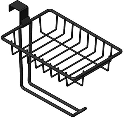 Ferleiss Toilet Paper Holder over the Tank Tissue Roll Holder Hanging over Bathroom Cabinet Door Shelf Storage/Phone