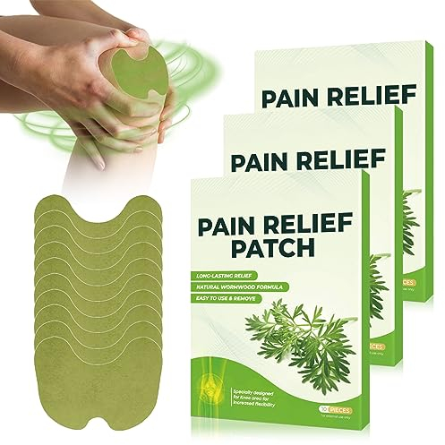 Schmerzlinderung Patch, 30 Stück Moxibustion Knie Aufkleber, Wärmepflaster Patch, Knie Schmerzlinderungs Patch, Knee Pain Relief Patch, Wermut Schmerzlinderungspflaster, für Knie, Nacken, Schulter