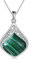 YAFEINI Malachit Kette Sterling Silber Filigrane Irische Tropfen Anhänger Ketten Naturstein Malachit Halskette Schmuck für Damen