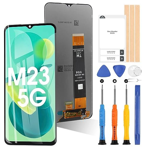 ARSSLY Écran pour 6.6 Samsung Galaxy M23 5G M236B LCD Écran Tactile Assemblée Remplacement Verre Digitizer avec Outils(Noir)