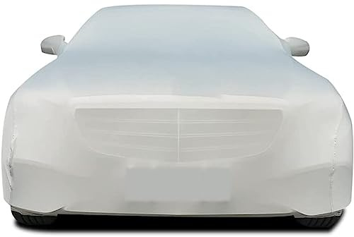 Autoschutzdecke für McLaren 650S / 650S GT3 / 650S MSO Coupe, Atmungsaktiv Stretch Autoabdeckung Staubdicht Sonnenschutz UV-beständig Autoabdeckung,White-Double Layer