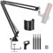 TONOR Brazo de Microfono Ajustable, Boom Arm con Extra-Grande Pop Filtro, Soporte Tipo Tijera, Soporte Microfono Mesa para Streaming Gaming, Equipo Grabación, Versión Extendida, Longitud Extra, T10L