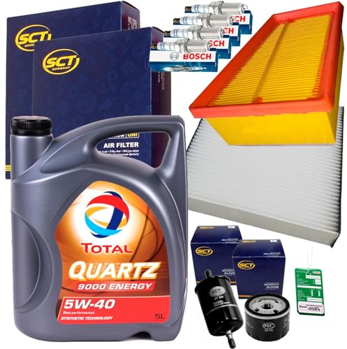 Inspektionspaket + Zündkerzen + 5W40 für 1.4 1.6 1.8 16V Megane I Kangoo I Clio II