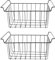 Freezer Wire Storage Baskets, 2 Pack Deep Freezer Organizer Bins with Handles, Metal Wire Baskets Chest Freezer Refrigerator Basket Storage Rack Bins for Kitchen, (L 41.5cm X W