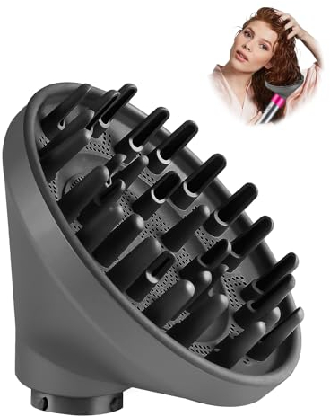 Diffusor-Aufsatz für Dyson Airwrap, Kompatibel mit HS01/HS05/HS08, verstärkt und definiert natürliche Wellen & Locken, Grau