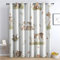 THYUNQ Vorhänge Waldtiere Motiv, Vorhang Blickdicht Verdunklungsvorhänge Thermovorhang mit Ösen, Gardinen Wohnzimmer Schlafzimmer Fenster, 2er Set Curtains, H 137 x B 117 cm
