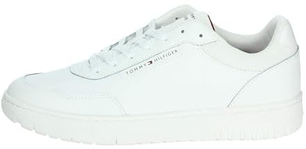 Tommy Hilfiger Court Sneaker Hombre Basket Core Elegante, Blanco (White), 40