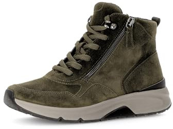 Gabor Damen Schnürstiefeletten, Frauen Stiefeletten,halbstiefel,Kurzstiefel,uebergangsschuhe,uebergangsstiefel,Oliv (Flausch),43 EU / 9 UK