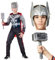 Yearsahrk 4-Teilig Thor Kostüm Kinder Muskelanzug Deluxe Set Thor Maske Superhelden Overall Umhang Hammer Karneval Halloween Kostüm Cosplay Requisiten