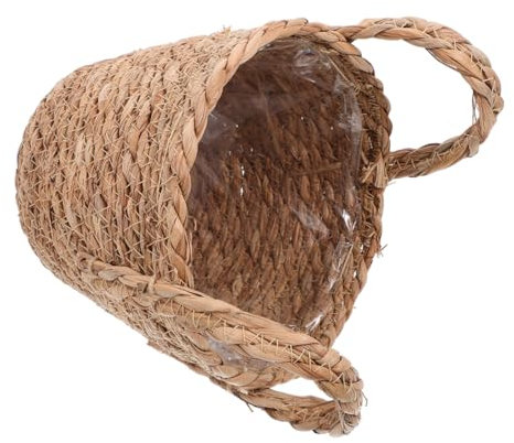 BESPORTBLE Panier à Plantes en Osier en Jonc de Mer Décor en Paille Pot Décoratif Naturel pour La Maison Pot de Fleurs Succulentes Multi-Usage Panier à Fleurs Rustique