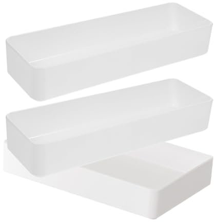 FUNOMOCYA 3st Schublade Schubladen-organizer Besteckhalter Besteck Organizer Arbeitsplatte Besteckschublade Bestecktablett Schubladen-besteck-organizer Das Haustier Weiß