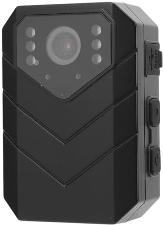 Yctze Kleine Kamera mit 1200-mAh-Lithiumbatterie und Rückseitigem Clip, 4K HD, 6-Achsen-Gyro-Nachtsicht, Wasserdichter Taschenvideorecorder, Tragbar für Sicherheitskräfte,