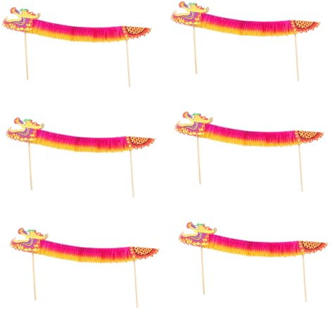 Vaguelly 20 Sätze Latte-drache Für Kleinkinder Kinderspielzeug Chinesisches Bastelset Für Dinosaurierspielzeug Basteln Für Drachenhandwerk Colorful Papier