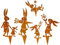 Gartenstecker Ostern Gartendeko Für Draußen Wetterfest, 5Stück Rost Vögel/Osterhase Deko, Osterdeko Für Draußen Frühling Deko Osterhase Außen Osterdeko Outdoor Frühlingsdeko Hasen Figuren Deko (C)