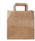 Commerline 50 Stück Braun Papiertüten mit Henkel, 26+17x25 cm, Geschenktüten für Verpackungen und Geburtstag, Papiertaschen Groß für Einkaufen, Tüten aus Kraftpapier