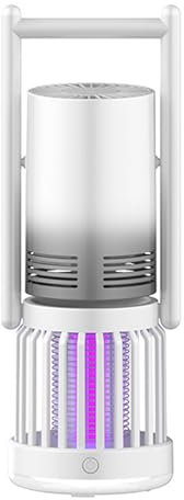 3-in-1-Camping Zubehör Mückenlampe mit Ventilator, Mückenschutz UV Mückenfalle Elektrisch Insektenvernichter Mückenvernichterlampe Elektrischer Moskitonetz Fliegenfalle für Zuhause Camping (Grau)