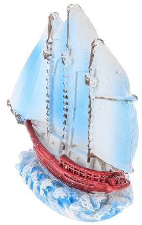 HAMPPLIES Spielzeugboot aus Kunstharz Kleines Bootsmodell für Maritime Dekoration Wohnaccessoires Aquarienzubehör Bootsparty-Dekorationen