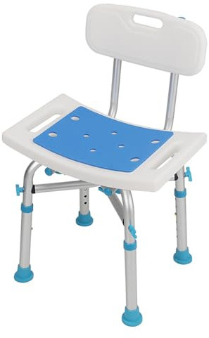 NEWFUN Sgabello Doccia Anziani, Sedia da Doccia Antiscivolo, Montaggio Senza Attrezzi, Sedile da Bagno per Adulti, 200KG