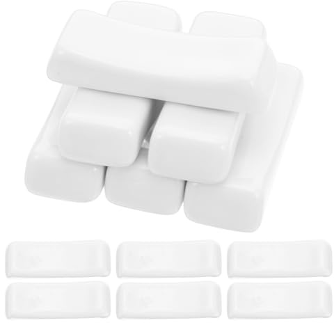 SAFIGLE Porta Bacchette da Tavola in Materiale Ceramico Bianco 12 Pezzi | Porta Posate da Tavolo, Forma a Cuscino Raffinata, per Pasti in Famiglia e Servizio al Ristorante