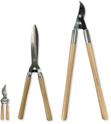 Spear & Jackson CUTSETKEW Coffret 3 pièces Kew Gardens Woodland Collection (sécateur à coupe franche, cisaille à haies & coupe-branches à action franche)