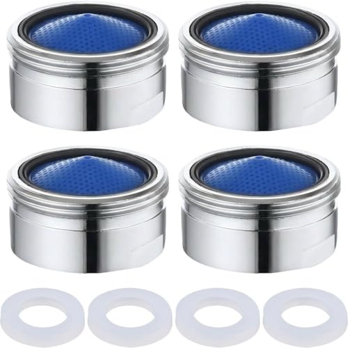4er M22-Wasserhahn-Luftsprudler-Einsätze, hochwertiger M22-Durchflussregler, geeignet für Küchen und Badezimmer, Ersatzteile für Wasserhahnfilter, Mischdüse zur Vermeidung von Kalkablagerungen.