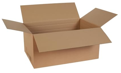 packster 75x Versandkarton Faltkarton mit Höhenriller DHL Paket L 600 x 400 x 300 mm Braun