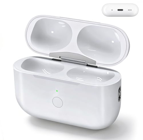 Wireless Charging Case Replacement Compatible with AirPods Pro 1st & 2nd Generation, 680mAh Airpod Charging Case Replacement with Bluetooth Pairing Button