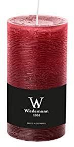 Wiedemann 8X Marble Kerze durchgefärbt ASF 130/68mm (Bordeaux)