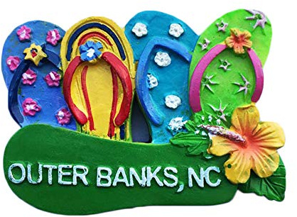 3D Outer Banks USA Kühlschrankmagnet, Souvenir, Heim- und Küchendekoration, Amerika-Kühlschrankmagnet