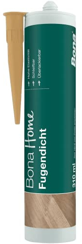 Bona Home Fugendicht Buche dunkel 310 ml, Fugendichtung, Fugenfüller, Füllmasse, Holzkitt Reparaturset, Reparaturmasse, Holzspachtelmasse, Parkett Dichtstoff, Fertigmörtel