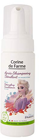 Corine de Farme Mousse Après-Shampoing Démêlant La Reine des Neiges 2, Spray Après-Shampoing Disney pour Peaux Sensibles, ne Pique pas les Yeux, Formule 100% Clean Beauty, Parfum : Fraise