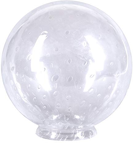 Kugelglas m.Kragen Ø 250mm Lampenglas Ersatzglas Rund Glas Kugel Blasenglas Transparent Blasenglas